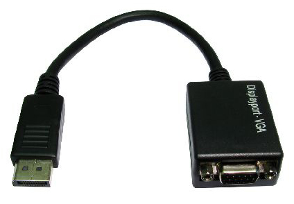 Cables Direct Display Port - VGA m/f 0.15 m Black